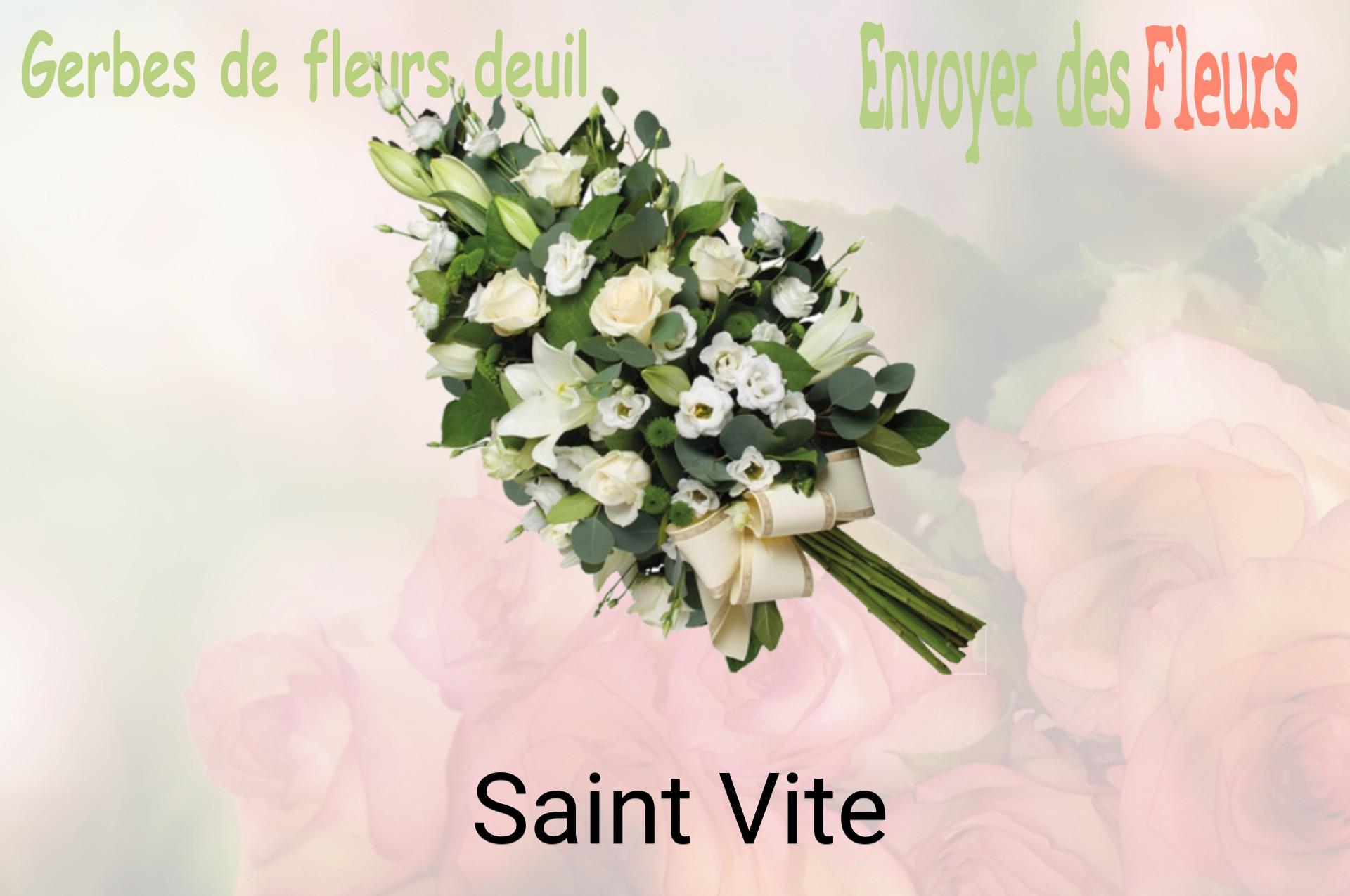 Gerbe de fleurs de deuil livrée à Saint-Vite
